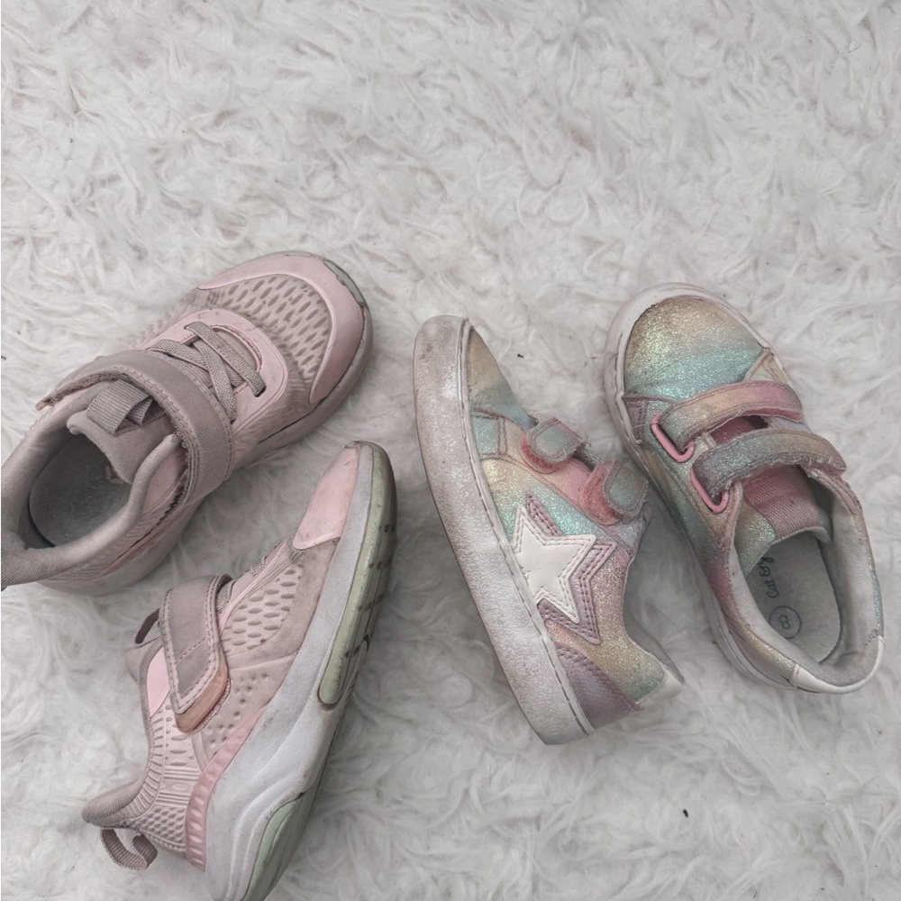 Kids Pink and Multicolor Target Shoes